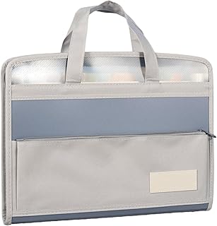 Folder Bag for Certificates and Documents – 13-Pocket A4 Size Expanding File Folder Bag with Zipper Closure, Waterproof Document Organizer with Handle and Front Compartment (Multicolour)
